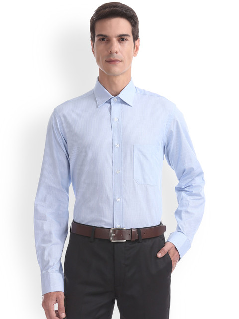 

Arrow Men Blue Regular Fit Striped Casual Shirt