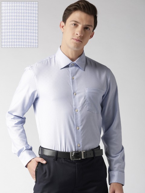 

Arrow Men Blue Regular Fit Self Design Casual Shirt