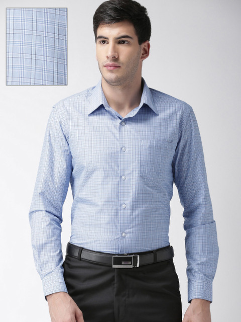 

Arrow Men Blue Premium Slim Fit Checked Formal Shirt