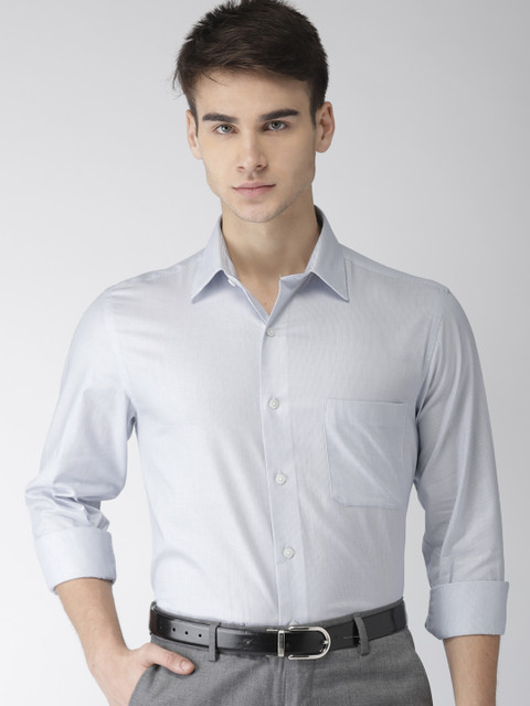 

Arrow Men Blue & White Self Striped Formal Shirt