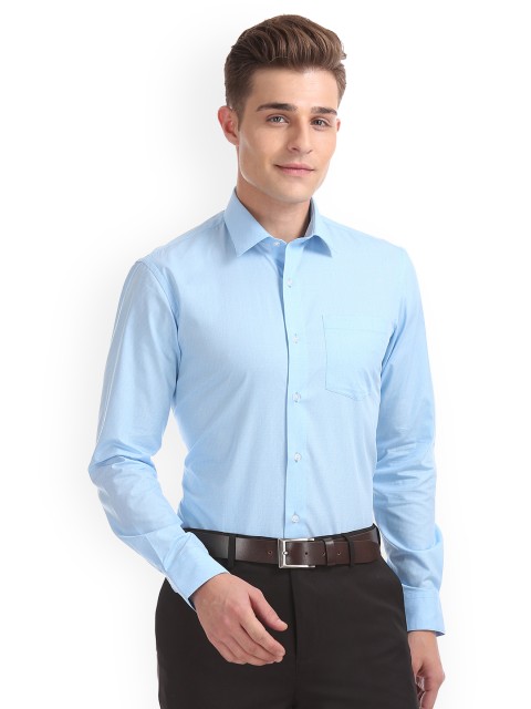 

Arrow Men Blue Slim Fit Self Design Casual Shirt