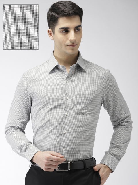 

Arrow Men Grey Regular Fit Checked Formal Shirt