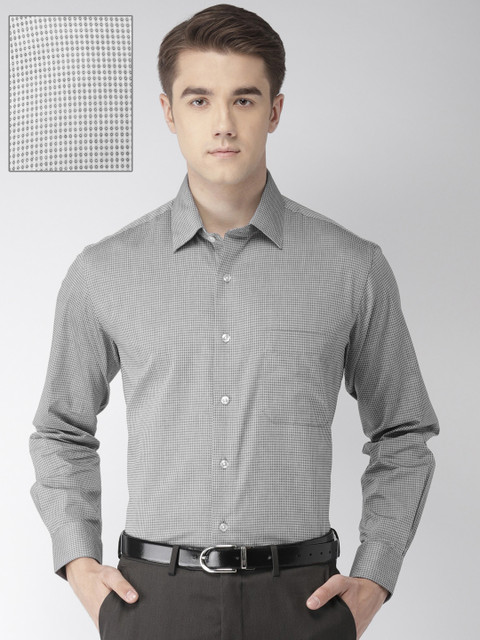 

Arrow Men Charcoal Grey Regular Fit Printed Casual Shirt