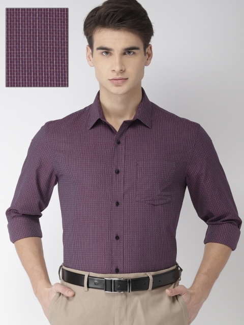 

Arrow Men Purple Slim Fit Checked Formal Shirt