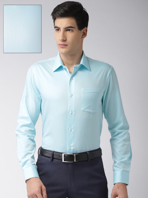 

Arrow Men Blue Slim Fit Self Design Formal Shirt