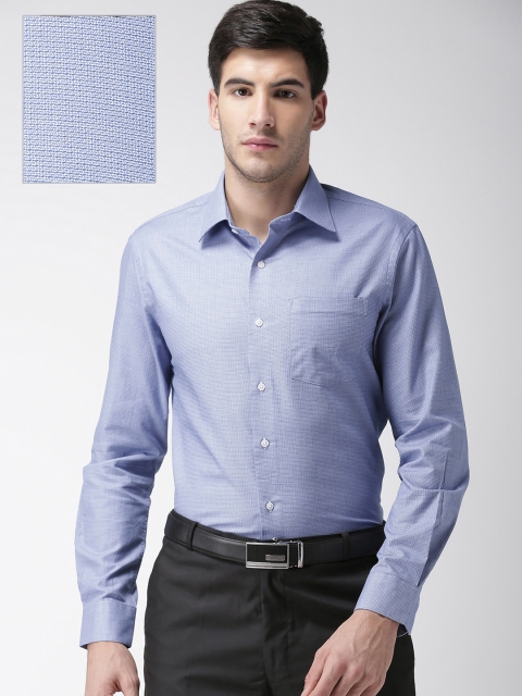 

Arrow Men Blue Slim Fit Self-Design Formal Shirt