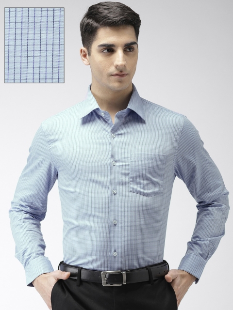 

Arrow Men Blue Regular Fit Checked Formal Shirt