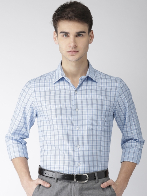 

Arrow Men Blue Slim Fit Checked Formal Shirt