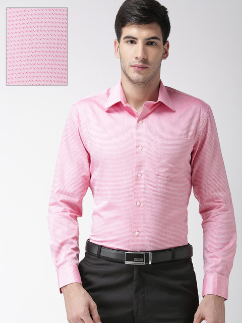 

Arrow Men Pink Slim Fit Self Design Formal Shirt