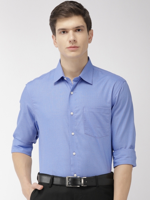 

Arrow Men Blue Slim Fit Self Design Casual Shirt