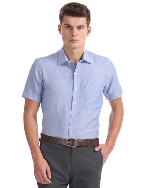 

Arrow Men Blue Regular Fit Solid Casual Sustainable Shirt