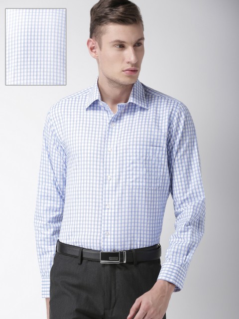 

Arrow Men Blue Regular Fit Checked Formal Shirt