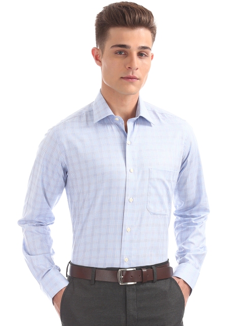 

Arrow Men Blue Regular Fit Checked Formal Shirt
