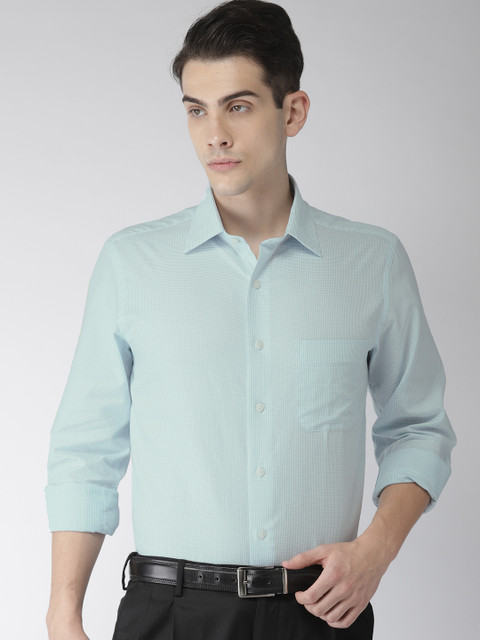 

Arrow Men Blue & White Regular Fit Checked Formal Shirt