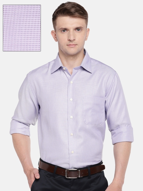

Arrow Men Purple & White Regular Fit Self-Design Casual Shirt