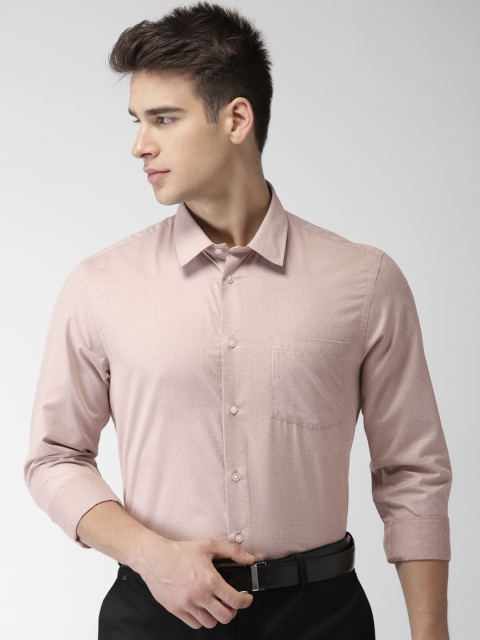

Arrow Men Beige Slim Fit Self Design Formal Shirt