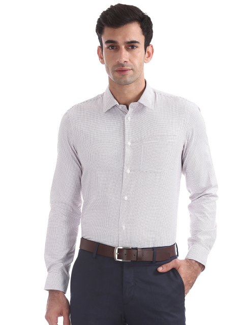 

Arrow Men White Slim Fit Printed Casual Shirt