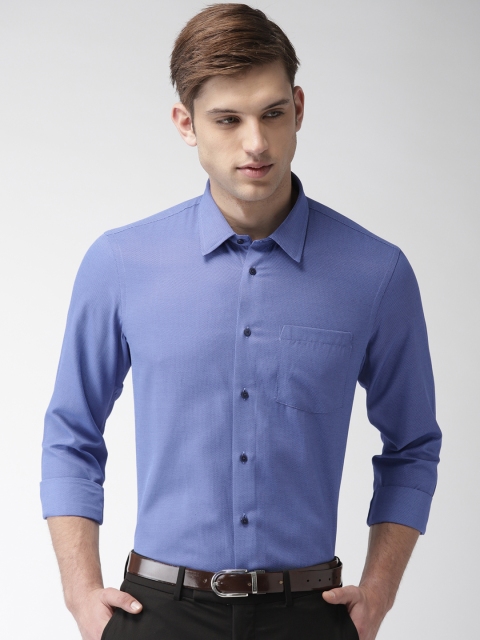 

Arrow Men Blue Slim Fit Self-Design Formal Shirt