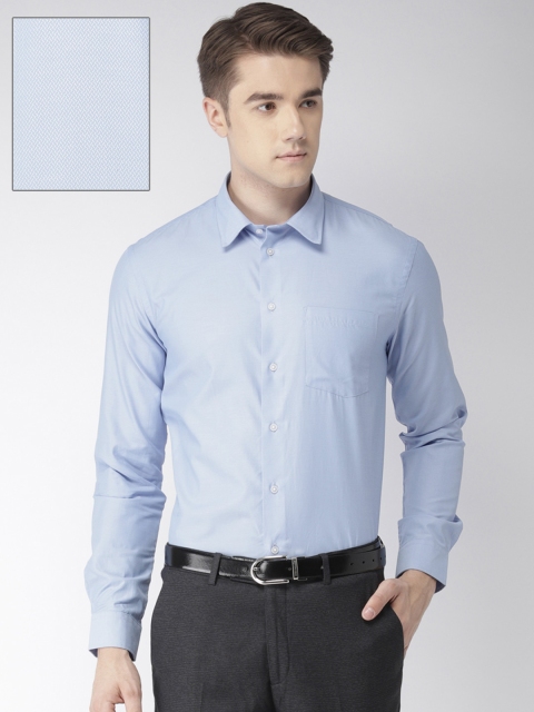 

Arrow Men Blue Slim Fit Self-Design Formal Shirt