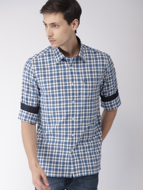 

Arrow Sport Men Blue & White Slim Fit Checked Casual Shirt