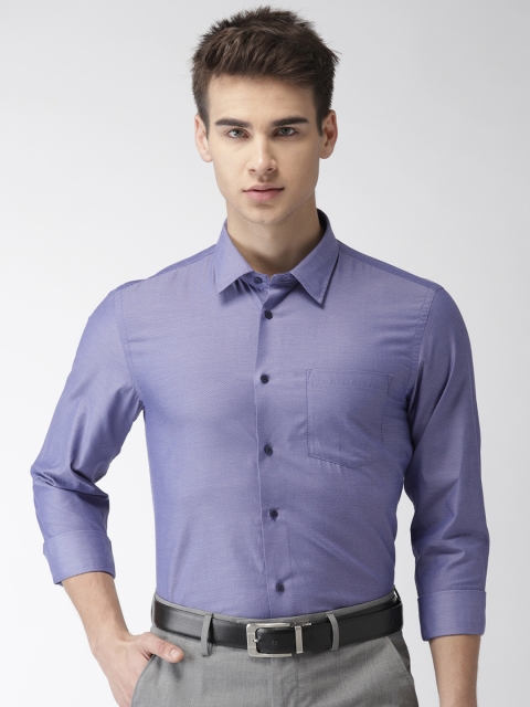 

Arrow Men Blue Slim Fit Self Design Formal Shirt