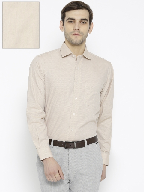 

Arrow Men Beige Slim Fit Solid Casual Shirt