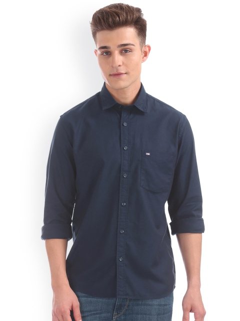 

Arrow Sport Men Navy Blue Regular Fit Solid Casual Shirt
