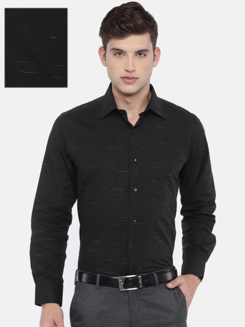 

Arrow Men Black Regular Fit Self-Design Formal Shirt