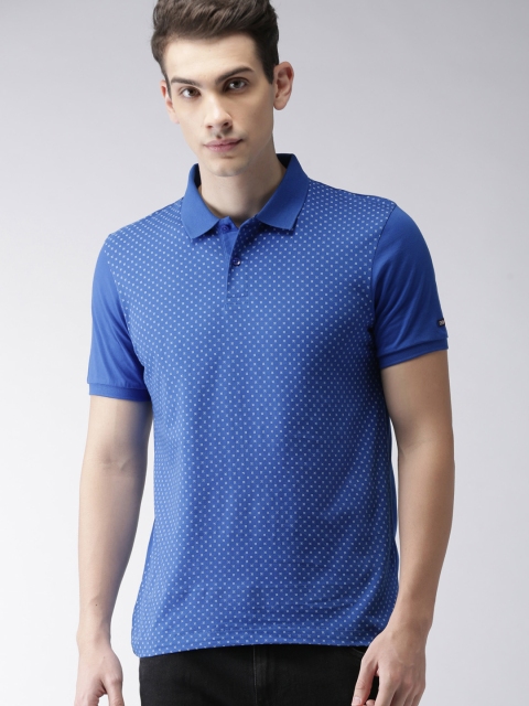 

Arrow Sport Men Blue Printed Polo T-shirt