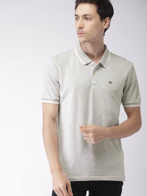 

Arrow Sport Men Grey Solid Polo Collar T-shirt