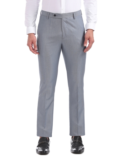

Arrow Men Blue Tapered Fit Solid Regular Trousers