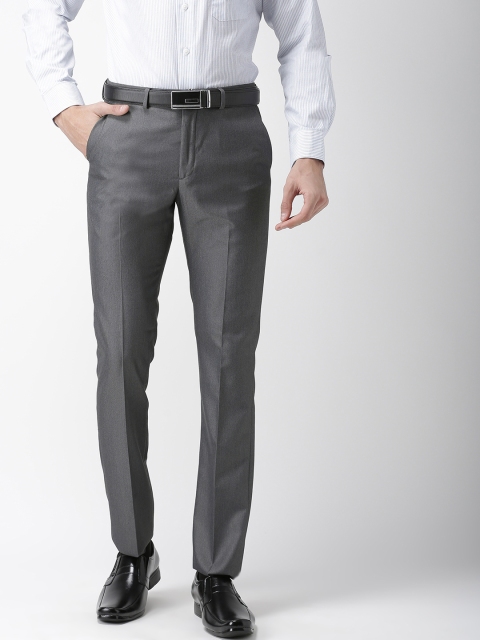 

Arrow Men Grey Regular Fit Self Design Regular Trousers