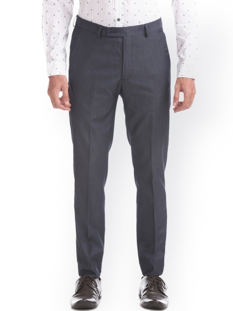 

Arrow Men Navy Blue Slim Fit Solid Formal Trousers