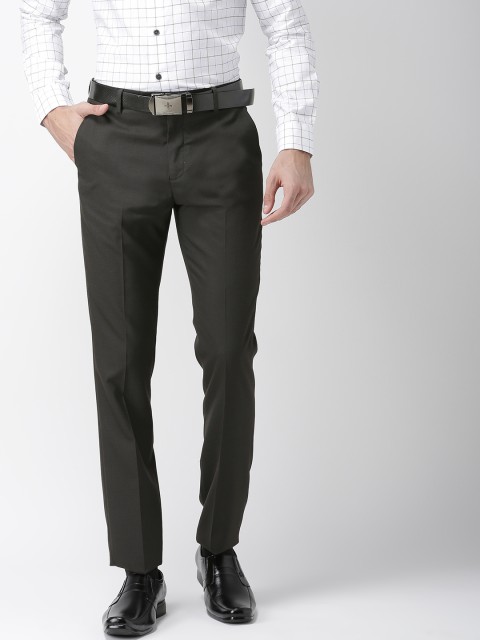 

Arrow Men Brown Tapered Fit Solid Formal Trousers