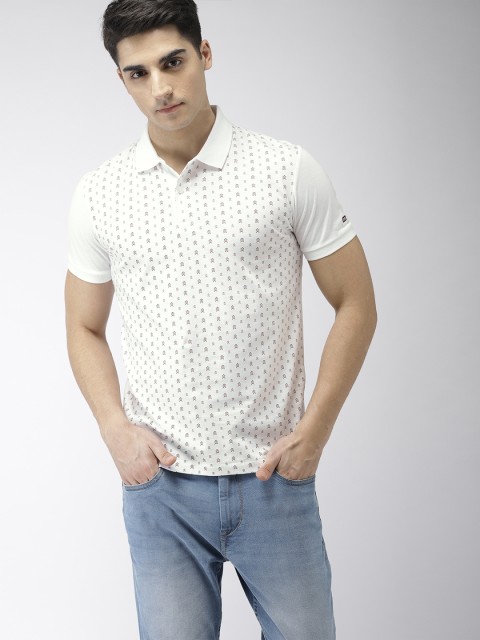 

Arrow Sport Men White Solid Polo Collar T-shirt