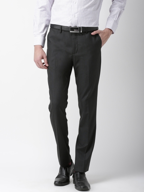 

Arrow Men Navy Blue Slim Fit Solid Formal Trousers