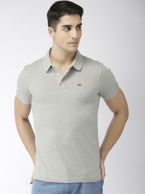 

Arrow Sport Men Grey Printed Polo Collar T-shirt