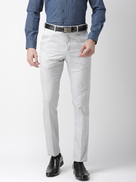 

Arrow Men Grey Tapered Fit Solid Formal Trousers