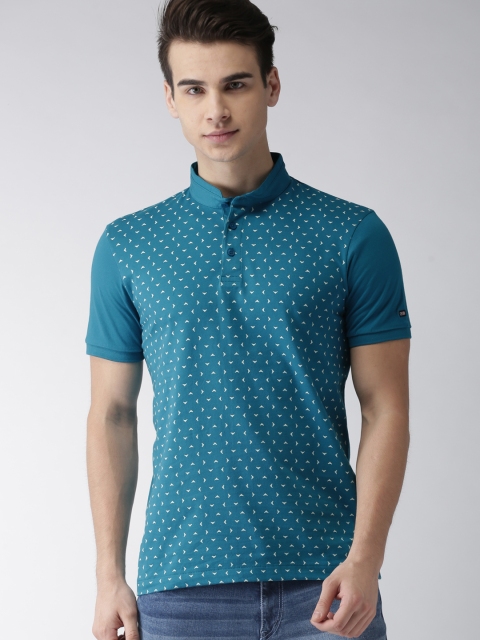 

Arrow Men Blue Printed T-shirt