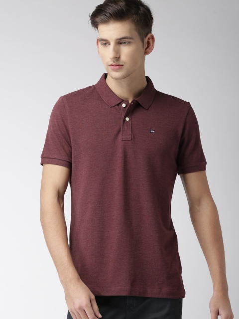 

Arrow Sport Men Burgundy Solid Polo T-shirt