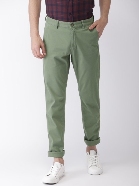 

Arrow Sport Men Olive Green Slim Fit Solid Chinos