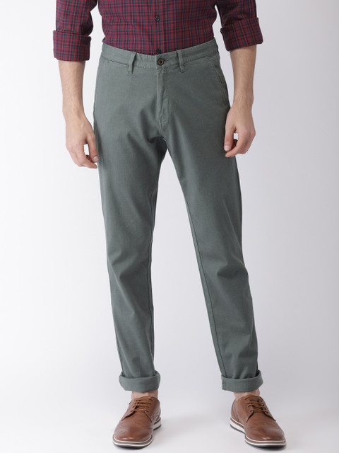 

Arrow Sport Men Grey Chrysler Slim Fit Self Design Regular Trousers