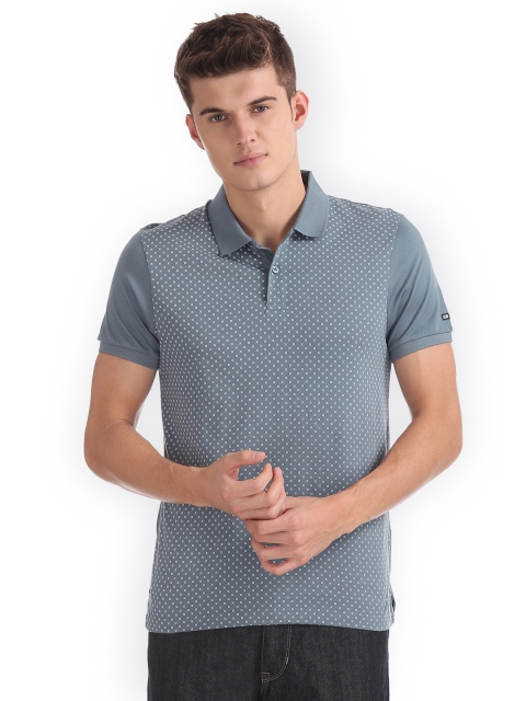 

Arrow Sport Men Grey Printed Polo T-shirt
