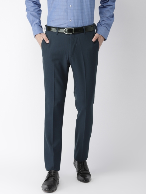 

Arrow Men Navy Blue Tapered Fit Solid Formal Trousers