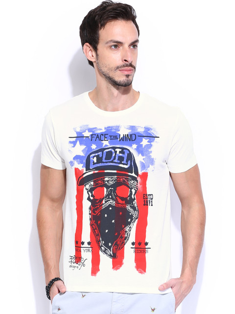 

Ed Hardy White Printed T-shirt