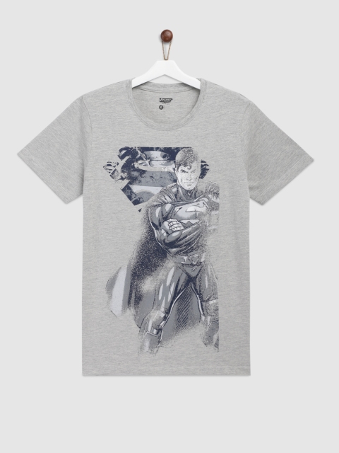 

YK Justice League Boys Grey Printed T-shirt