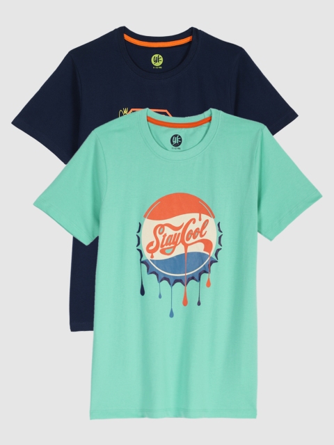 

YK Kids-Boys Pack of 2 Tshirts, Navy blue