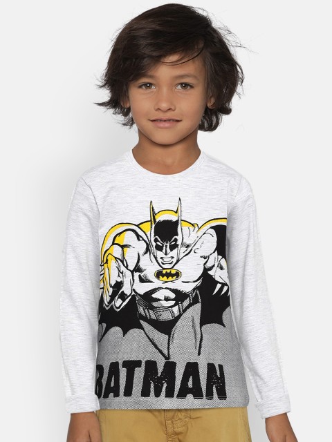 

YK Boys Grey Printed Round Neck T-shirt