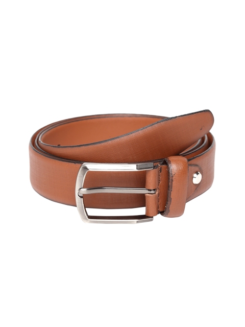 

Teakwood Leathers Men Tan Leather Solid Belt