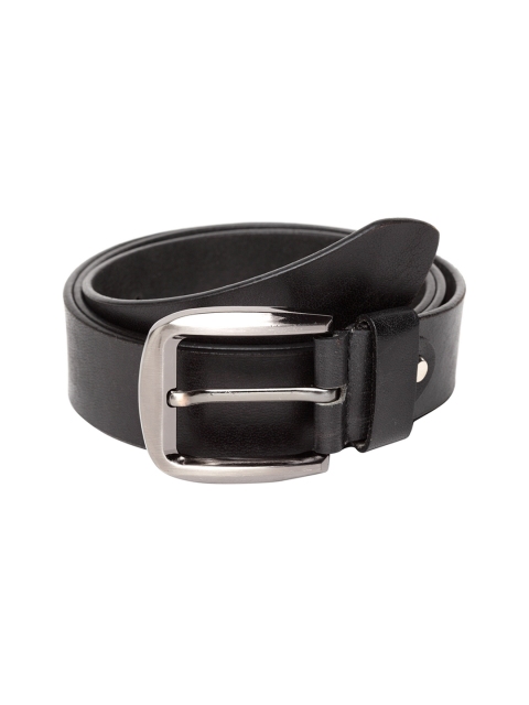 

Teakwood Leathers Men Black Leather Solid Belt